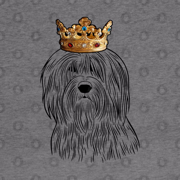 Polish Lowland Sheepdog Dog King Queen Wearing Crown by millersye
